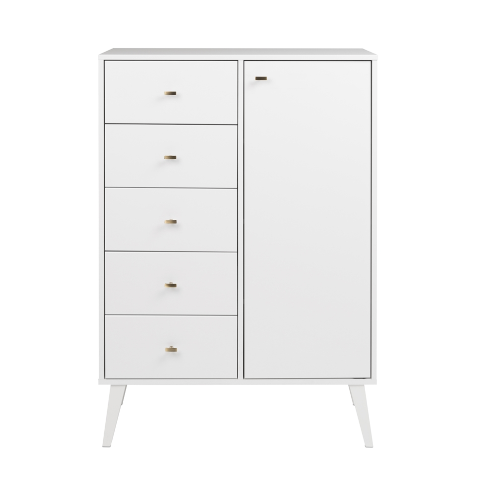 Prepac Milo White Pine 5-Drawer Combo Dresser 8 Prepac Milo White Pine 5-Drawer Combo Dresser - Image 6