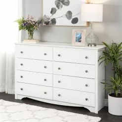 Prepac Monterey White Pine 8-Drawer Double Dresser -Prepac Shop 331062698 AlternateImage5