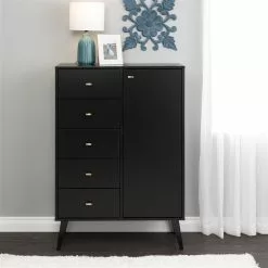 Prepac Milo Black Pine 5-Drawer Combo Dresser 17 Prepac Milo Black Pine 5-Drawer Combo Dresser -Prepac Shop 331062705 AlternateImage3