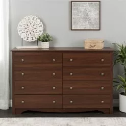 Prepac Monterey Cherry Pine 8-Drawer Double Dresser -Prepac Shop 331062707 AlternateImage4