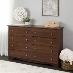 Prepac Monterey Cherry Pine 8-Drawer Double Dresser -Prepac Shop 331062707 AlternateImage5