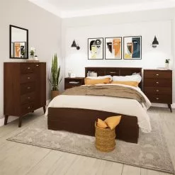 Prepac Milo Cherry Pine 5-Drawer Combo Dresser -Prepac Shop 331062708 AlternateImage7