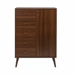 Prepac Milo Cherry Pine 5-Drawer Combo Dresser -Prepac Shop 331062708 MainImage 001