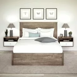 Prepac Drifted Grey And White Pine Nightstand - Set Of 2