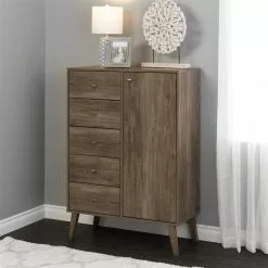 Prepac Milo Drifted Grey Pine 5-Drawer Combo Dresser -Prepac Shop 331062715 AlternateImage5