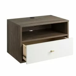 Prepac Drifted Grey And White Pine Nightstand With Open Shelf -Prepac Shop 331062718 AlternateImage2